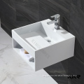Commercial White Resin Stone Marble Wash Basin for Hotel (B1412012)